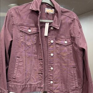 Anthropologie Pilcro and the Letterpress Denim Jacket Purple XS